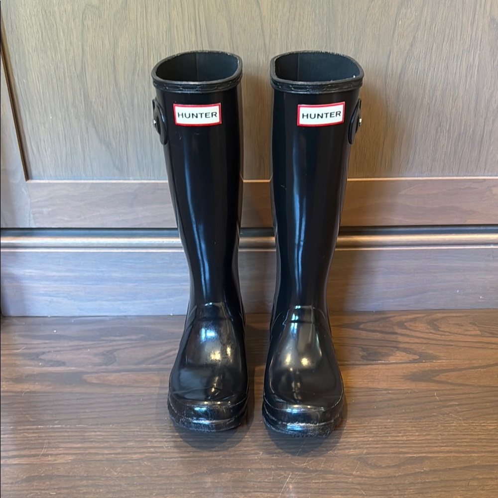 Hunter Kids Black Rain Boots